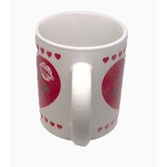 Heart Smiley Face Ceramic Mug With Lipstick Print - Picture 5 of 6